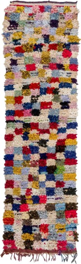 Marokkansk Boucherouite teppe 380 x 105 cm Størrelse: 380 x 105 cm