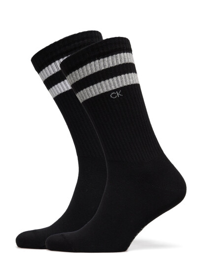 Calvin Klein Ck Men Sock 2P Stripes - Black - 39-42