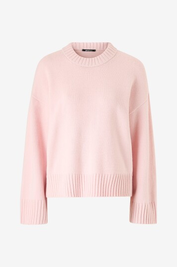 Gina Tricot Genser Crew Neck Knitted Sweater Rosa