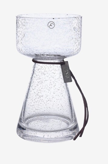 ERNST   Løkvase Ø 8 cm h 15 cm sprudlende glass   Transparent