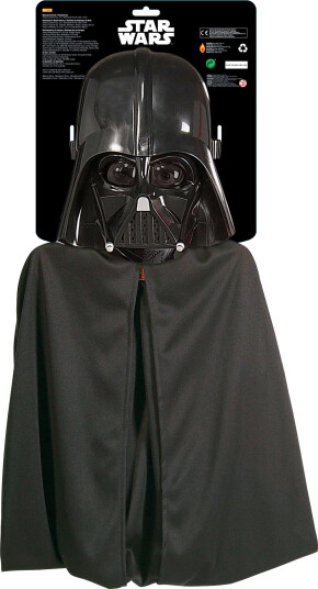 STAR WARS Darth Vader Dress Up Cape And Mask Kit |Svart |One Size