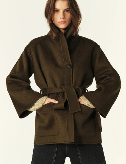 ba&sh Coat Hini Brown 36 ba&sh Coat Hini Brown 36