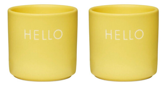 Design Letters eggeglass 2-pakning Hello-yellow Design Letters eggeglass 2-pakning Hello-yellow