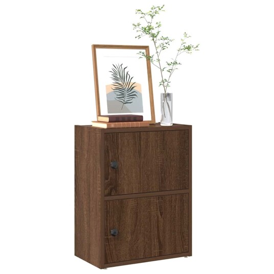 Bokhylle brun eik 40x24x52 cm konstruert tre
