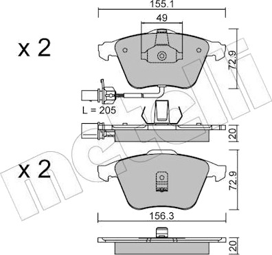 METELLI 22 0549 0 Bremseklosser