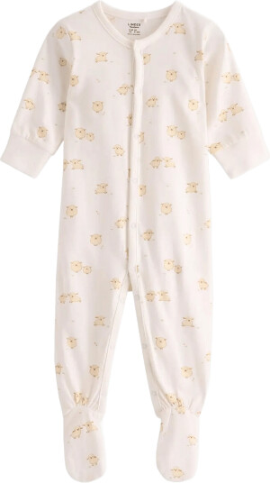 Lindex Pyjamas With Feet - Cream - 68