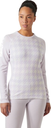 Helly Hansen Dame Lifa Merino Midtvekt Graphic Crew Basislag Lilla XL Helly Hansen Dame Lifa Merino Midtvekt Graphic Crew Basislag Lilla XL