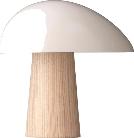 Fritz Hansen Night Owl Bordlampe Røykfarget Hvit M. Fot i Asketre Fritz Hansen Night Owl Bordlampe Røykfarget Hvit M. Fot i Asketre