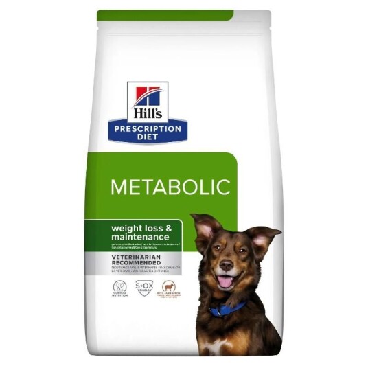 Hill's Prescription Diet Metabolic Hundefôr med Lam og Ris 12 kg for Vektnedgang