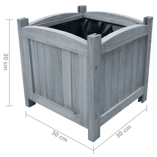 vidaXL Høybed 2 stk 30x30x30 cm heltre gran