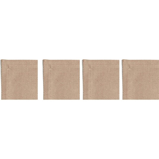 Diyti Plain Glassunderlag 10x10 cm 4 pk Beige