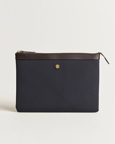 Mismo M/S Nylon Pouch Large Navy/Dark Brown