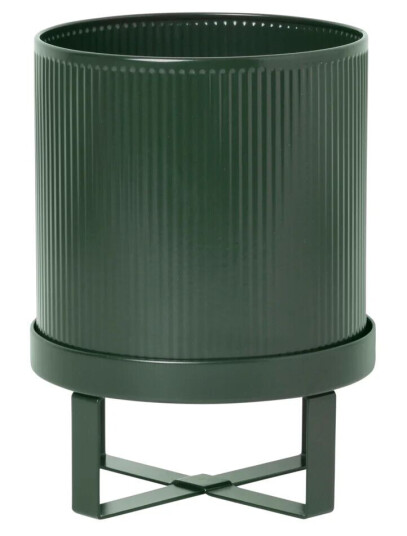 ferm LIVING Bau blomsterpotte small Ø18 cm mørkegrønn