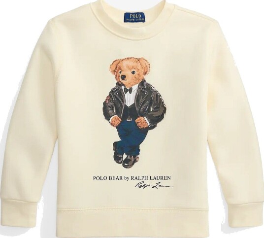 Ralph Lauren Kids Polo Bear Fleece Sweatshirt CLUBHOUSE CREAM 102 108