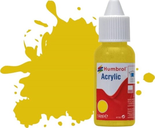 Humbrol Akryl No 81 Pale Yellow - Matt 14ml Dropper Bottle