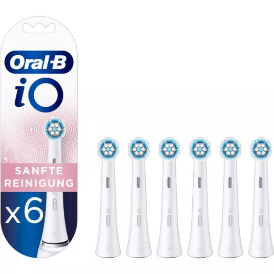 Oral-B Io Series Gentle Care Tannbørstehoveder Hvit 6-Pakning