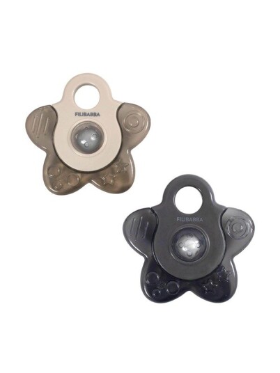 Filibabba Teether - Cooling star 2-pack grey mix Filibabba Teether - Cooling star 2-pack grey mix