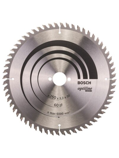 Bosch Sirkelsagblad Optiline Wood 250 x 30 x 3,2 mm, 60 Bosch Sirkelsagblad Optiline Wood 250 x 30 x 3,2 mm, 60