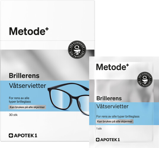 Metode brillerens våtservietter 30 stk