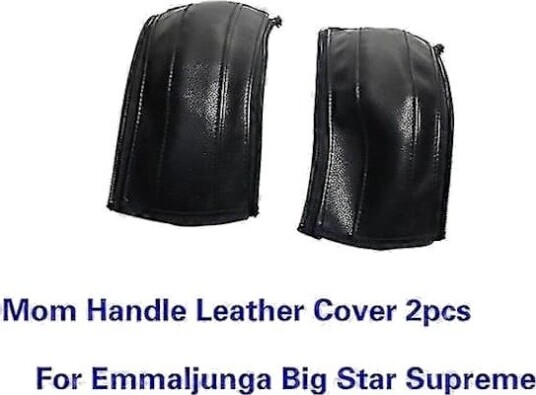 Håndtakstrekk I PU-Skinn Til Emmaljunga Big Star Supreme / Superviking 2 stk Svart