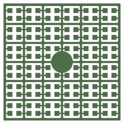 Pixelhobby Midi Perler 211 Mørk Jade Grønn 2x2mm 140 pixels