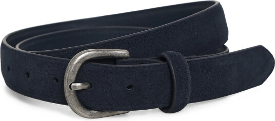 Mango Leather Belt Navy M