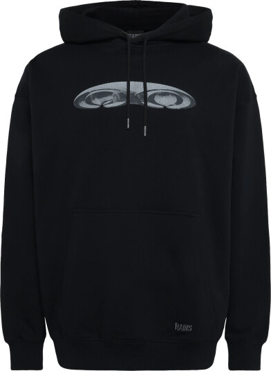 Rains Classic Hoodie Splash 3D   Black   L
