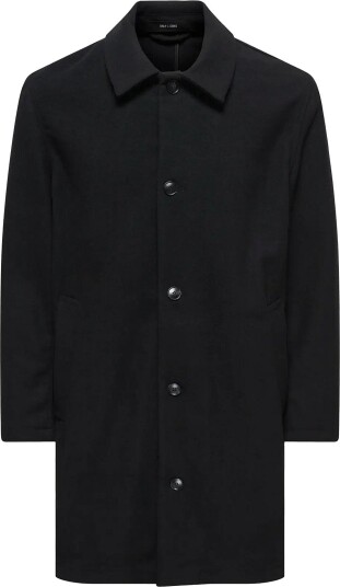 ONLY & SONS Onsluca Wool Coat Otw Frml Black L ONLY & SONS Onsluca Wool Coat Otw Frml Black L