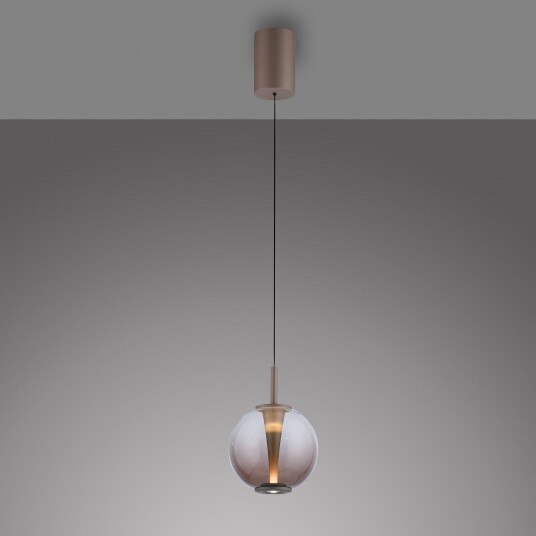 Hengelampe PURE Infinity dimmbar Bronse / messing Stue Glass Bronse / messing