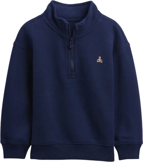 GAP Baby & Toddler Vintagesoft Quarter Zip Pullover   Navy   104