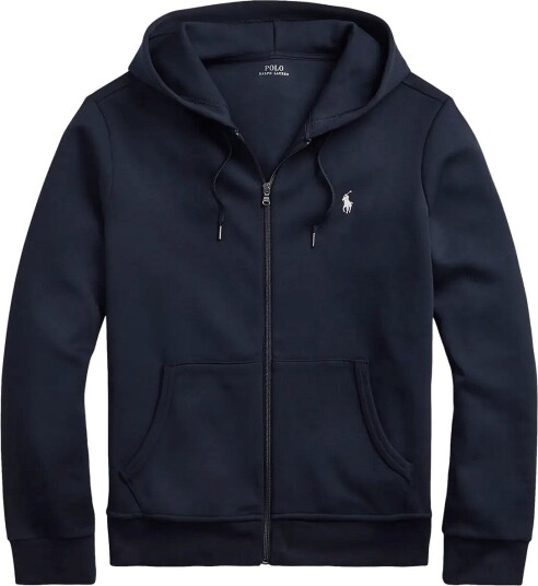 Polo Ralph Lauren Double Knit Full Zip Hoodie   Navy   XXL