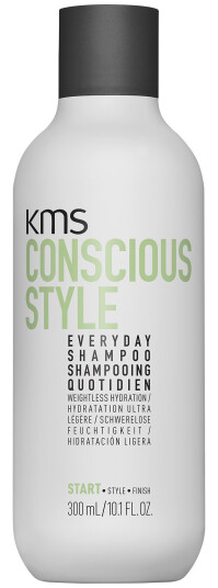 KMS Conscious Style Everyday Shampoo 300 ml for Farget og Normal Hår, Vegansk, Parabenfri