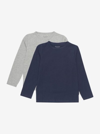 Minymo Basic 2 pk genser til barn dark navy 122