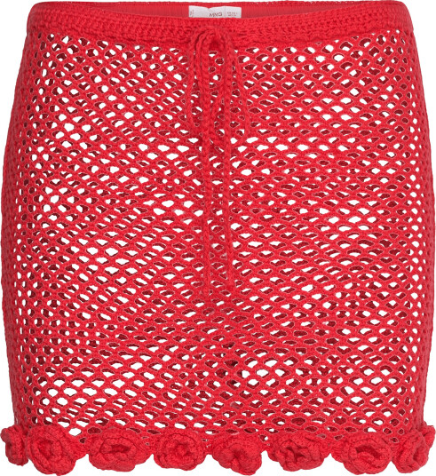 Mango | Crochet Floral Mini Skirt | XS