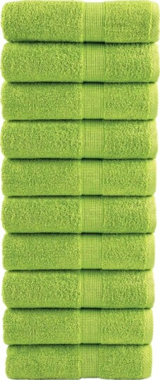 vidaXL Premium gjestehåndklær SOLUND 10 stk eplegrønn 30x50cm 600g/m2 vidaXL Premium gjestehåndklær SOLUND 10 stk eplegrønn 30x50cm 600g/m2