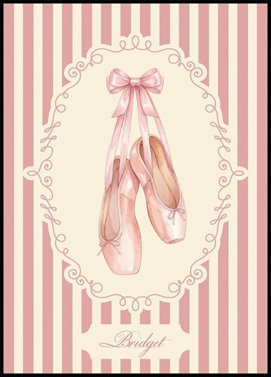 Ballet Baby Name Personal Plakat Plakat / 70x100cm Ballet Baby Name Personal Plakat Plakat / 70x100cm