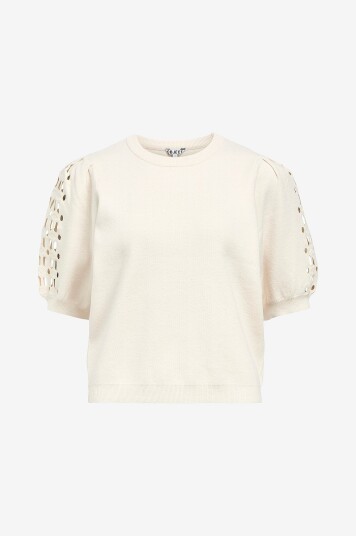 Object - Pullover objYuki S/s RE Knit - Hvit