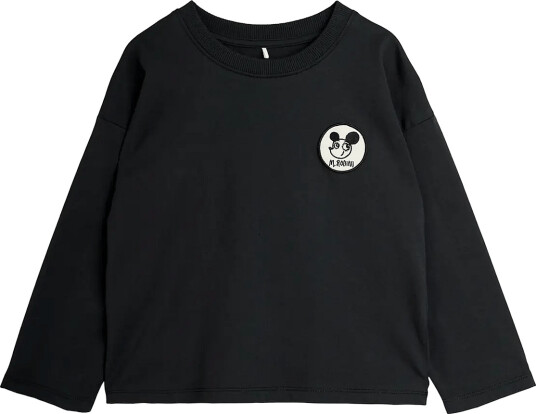 Mini Rodini Ritzratz Patch Ls Tee Black 80/86