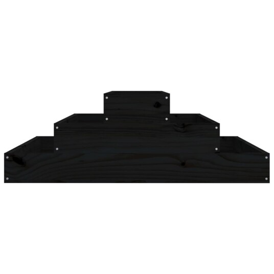 vidaXL Plantekasse svart 80x80x27 cm heltre furu