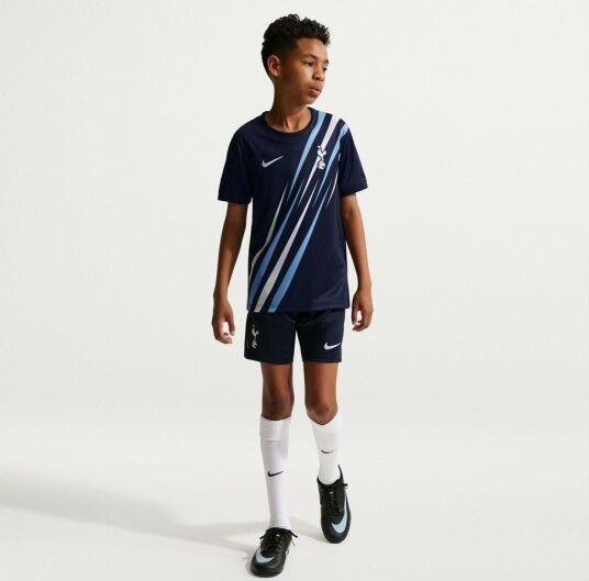 Tottenham Trenings T skjorte Dri fit Pre Match   Obsidian/hvit Barn   Nike størrelse M: 137 147 cm