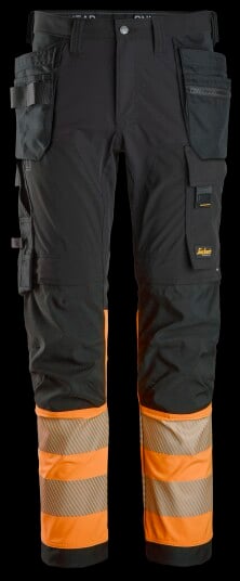 Snickers Workwear 6231 Midjebukse Svart Oransje 