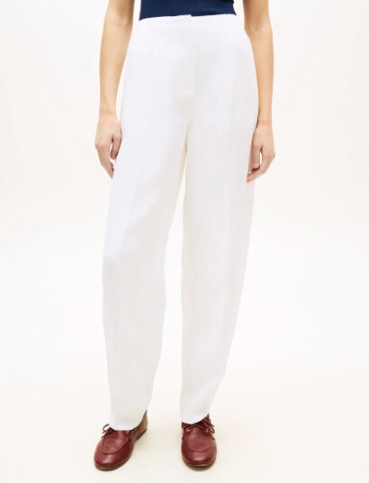 Tommy Hilfiger Linen/Vis Barrel Pant White 42