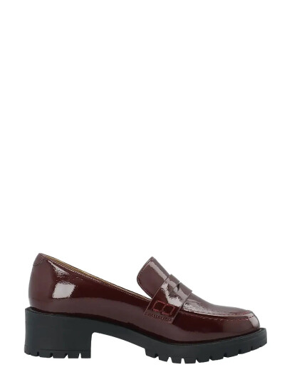 Bianco Biapearl Simple Penny Loafer Patent Aquarius   Burgundy   40