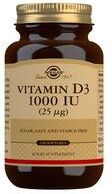 Solgar D3 vitamin 1000IU 25 µg 250 kapsler