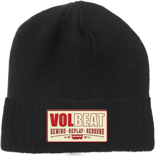 Volbeat Volbeat Unisex Beanie Hat: Rewind Replay Rebound Black