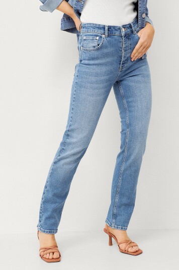 Ellos Collection Rette jeans med høy midje Blå