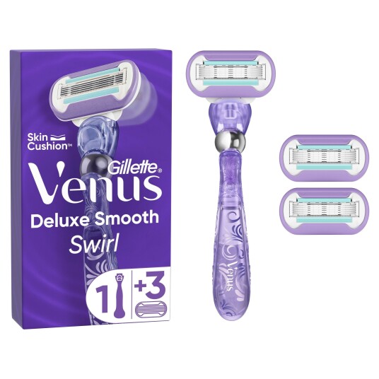 Venus Deluxe Smooth Swirl Handle + 3 blades