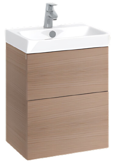 Macro Design Crown Servantskap 2 Skuff- med Light 70 Servant Eik / 45cm Plain/push-open