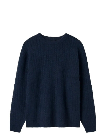 LMTD Nlmkave Ls O Neck Knit Navy 146 152 LMTD Nlmkave Ls O Neck Knit Navy 146 152