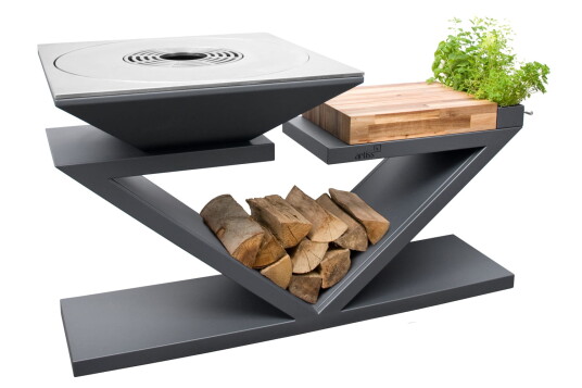 Artiss Utepeis G5 Treplate med ståltopp BBQ-ART-2605-20
